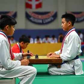 xadrez e taekwondo em Jahu